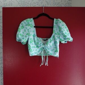Zara floral crop top size M